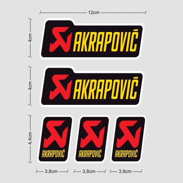Σετ αδιάβροχα αυτοκόλλητα AKRAPOVIC