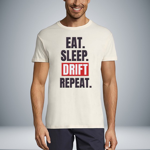 Eat Sleep Drift Repeat Unisex Μπλουζάκι