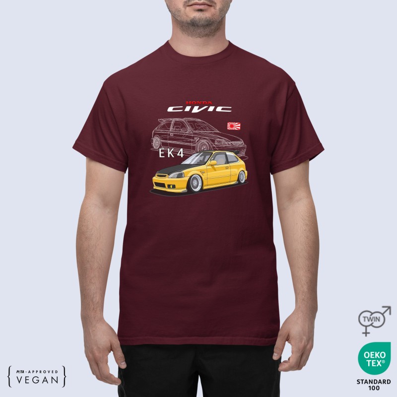 Unisex Μπλουζάκι Honda Civic EK-4